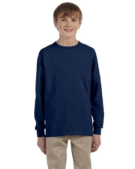 Youth DRI-POWER AcTIVE Long-Sleeve T-Shirt - FOREST gREEN - S(D0102HI3DHV)