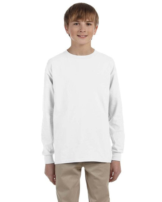 Youth DRI-POWER AcTIVE Long-Sleeve T-Shirt - FOREST gREEN - S(D0102HI3DHW)