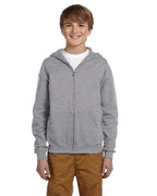 Youth 8 oz NuBlend Fleece Full-Zip Hooded Sweatshirt - J NAVY - L(D0102HI3U3g)