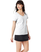 Ladies Perfect-T V-Neck T-Shirt - MAROON - 3XL(D0102HI3VLA)