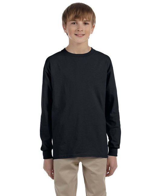 Youth DRI-POWER AcTIVE Long-Sleeve T-Shirt - FOREST gREEN - S(D0102HI3YFW)