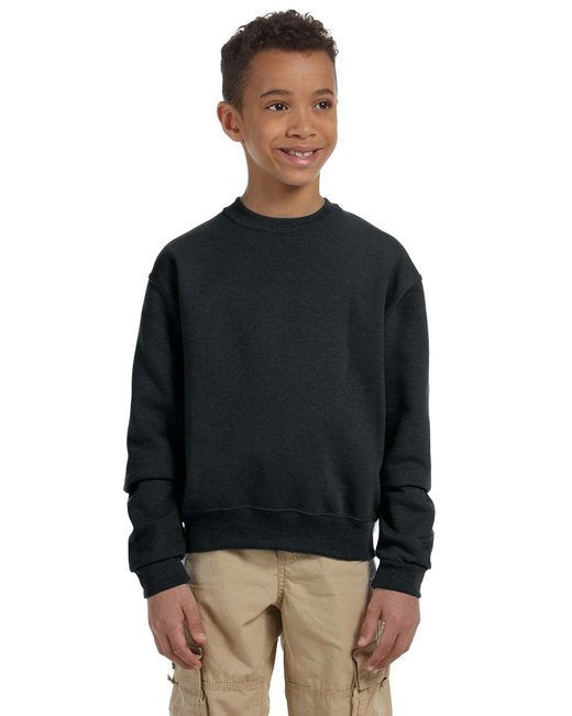Youth NuBlend Fleece crew - BLAcK - S(D0102HI3YRg)