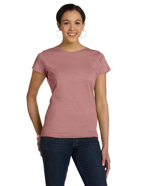 Ladies Fine Jersey T-Shirt - VINTAgE BURgUNDY - XS(D0102HI3ZcW)