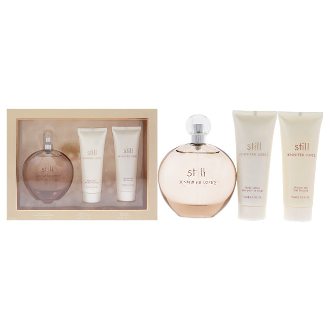 Still by Jennifer Lopez for Women - 3 Pc gift Set 34oz EDP Spray 25oz Body Lotion 25oz Shower gel(D0102HI6cSV)