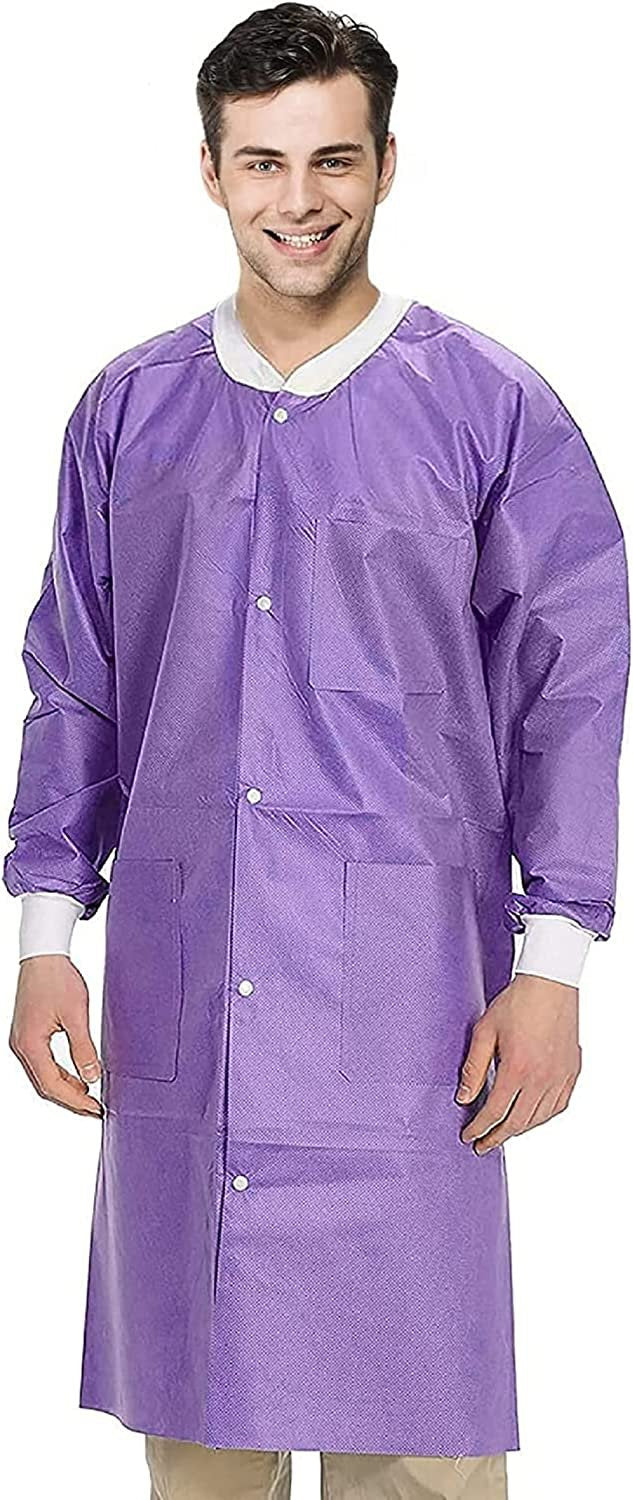 AMZ Medical Supply Disposable Uniform Suit Sets 50 Sets of Teal SMS Shirts and Pants 42 gSM X-Large Shirts with V-Neck Short Sle