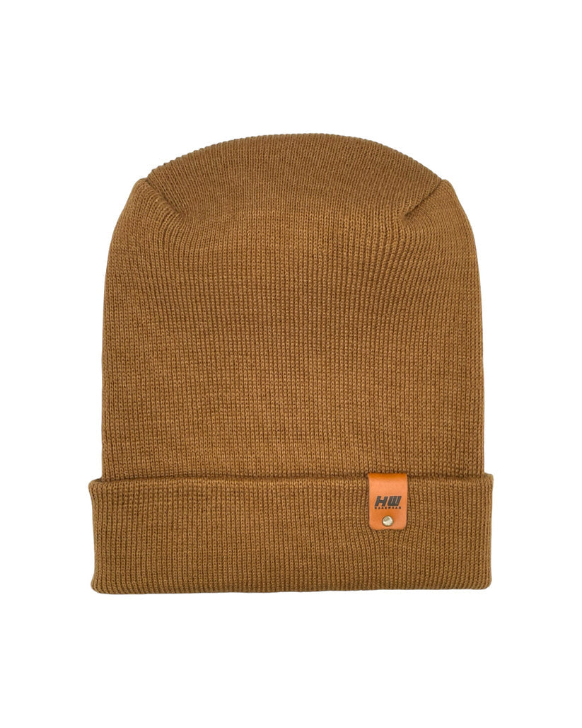 HAAKWEAR Theta-Stitch Cuffed Beanie - Designed and Made in USA (Patent Pending Design) - Camel Brown