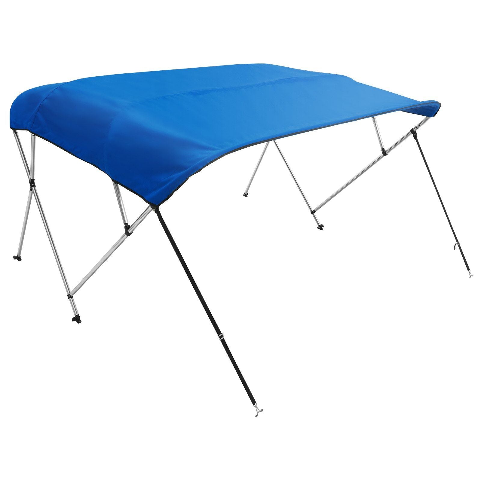 VEVOR 4 Bow Bimini Top Boat Cover, 900D Polyester Canopy with 1 Aluminum Alloy Frame, Waterproof and Sun Shade, Includes Storage