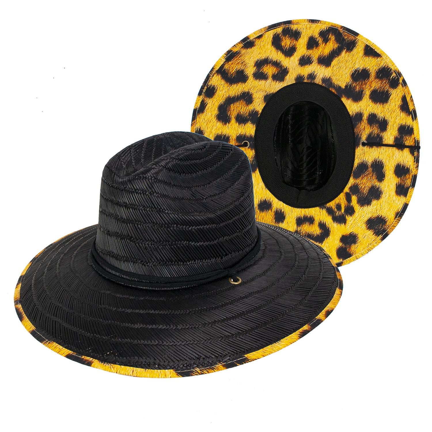 Leopardo Straw Lifeguard Hat