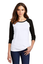District Womens Perfect Tri 3/4-Sleeve Raglan DM136L