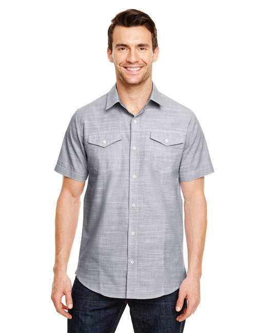 Burnside B9247 Mens Textured Woven Shirt