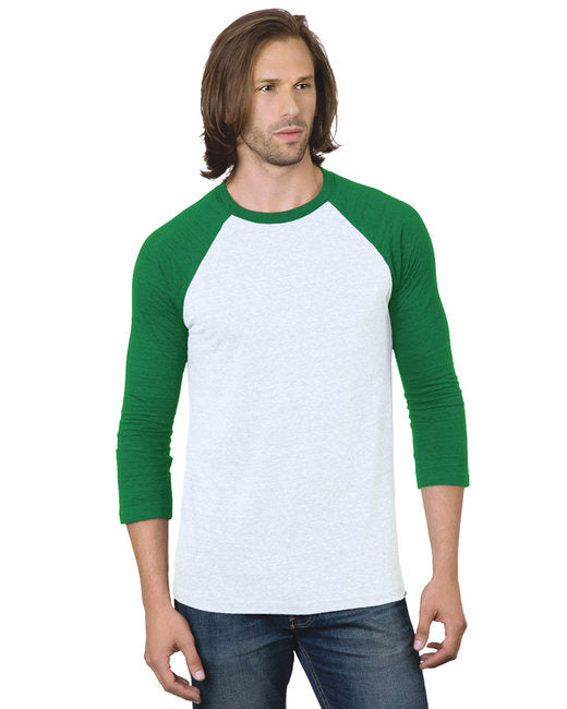 Bayside BA9525 Unisex 4.2 oz., Triblend 3/4-Sleeve Raglan T-Shirt