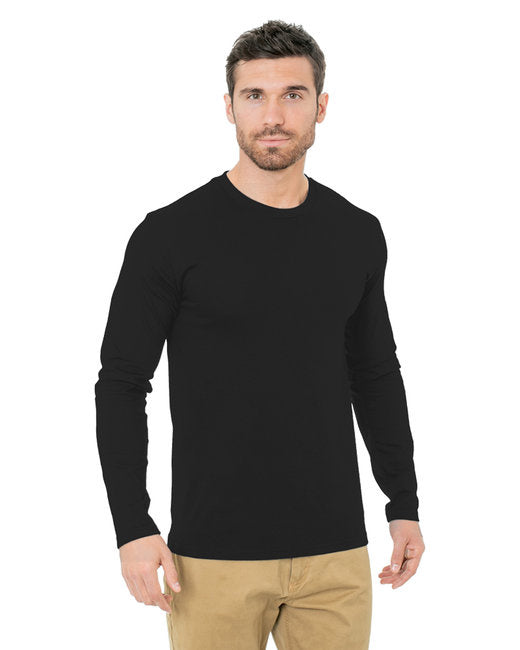 Bayside BA9550 Unisex Fine Jersey Long-Sleeve Crew T-Shirt