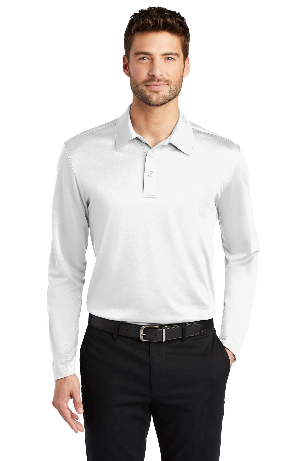Port Authority Silk Touch Performance Long Sleeve Polo K540LS