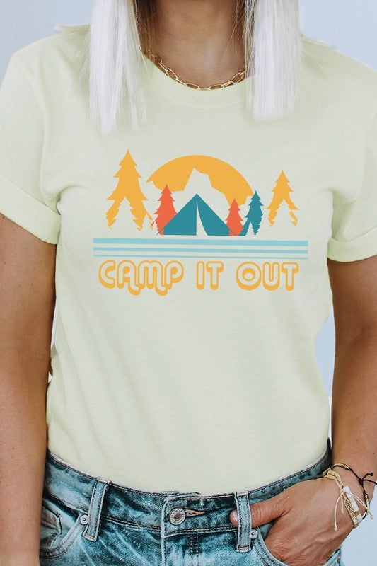 Camp It Out Tents in Forest Summer Graphic Tee T-Shirt