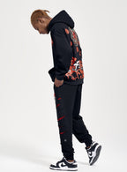 KH9060 Red Oni Embroidered Hoodie