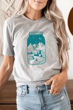 Summer Night Adventure in Mason Jar Graphic Tee T-Shirt