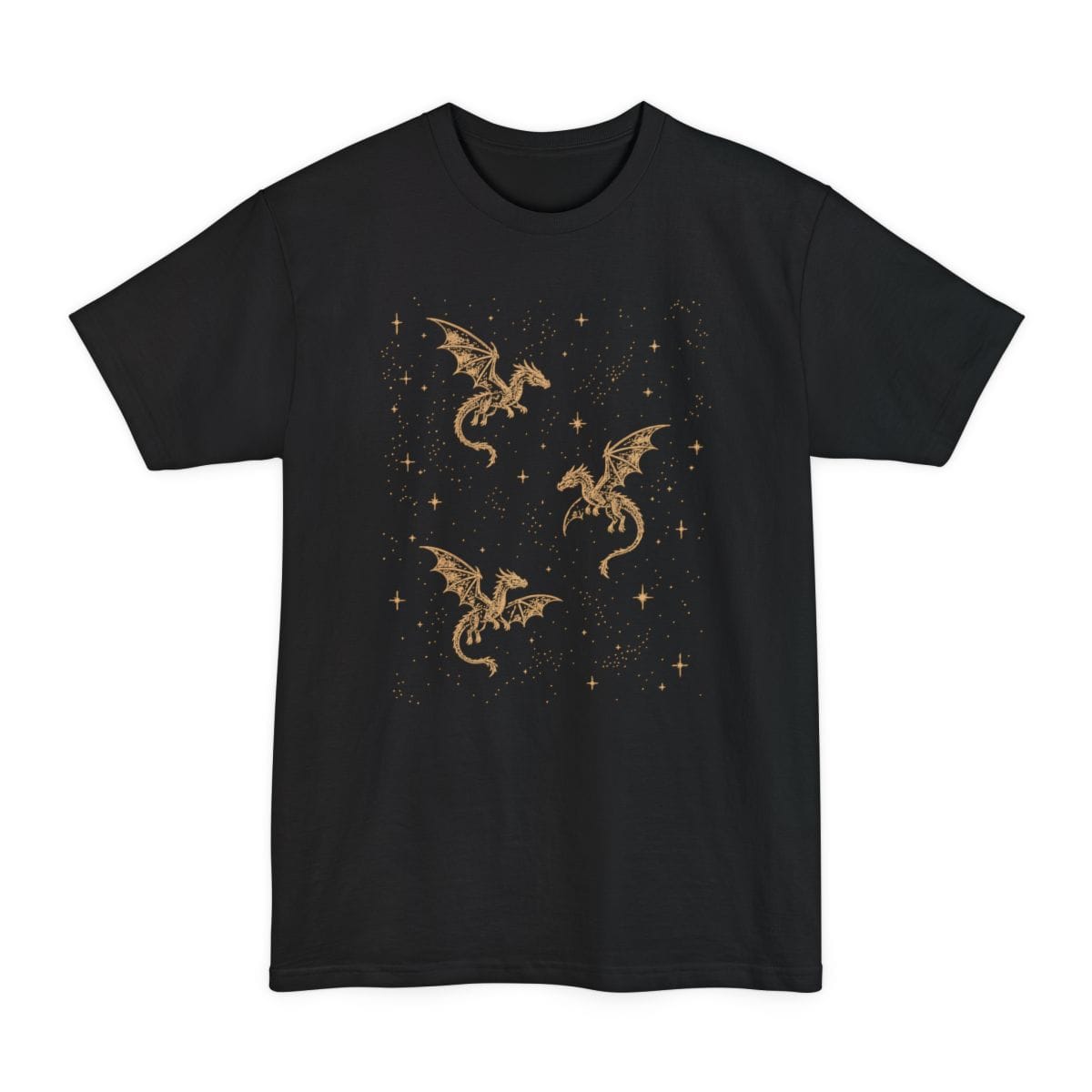 Celestial Dragons and Stars Tall T-Shirt