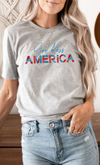 God Bless America Graphic Tee T-Shirt PLUS