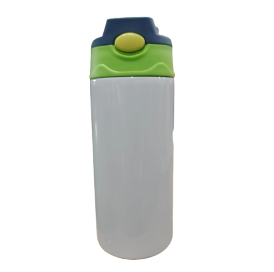 12oz Blank Sublimation Sippy Cup White Straight Stainless Drinking Tumbler Sport Water Bottles with Handle