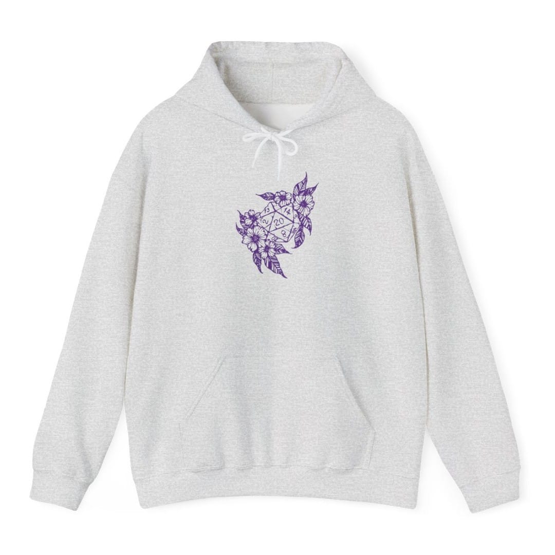 D&D D20 Dice Flower Hoodie