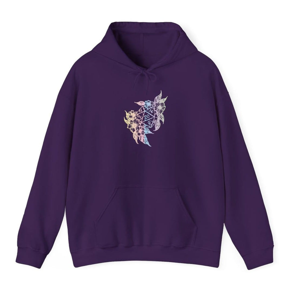 D&D D20 Dice Flower Hoodie
