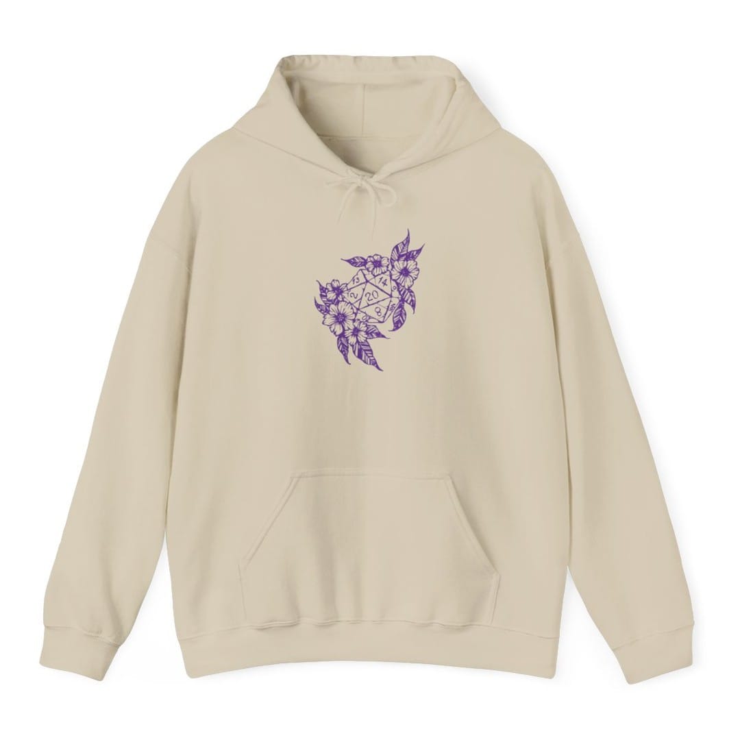 D&D D20 Dice Flower Hoodie