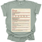 D&D Dad Shirt With Stat Block - Comfort Colors