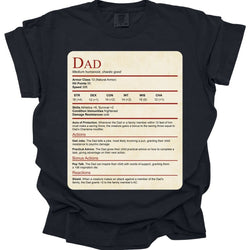 D&D Dad Shirt With Stat Block - Comfort Colors