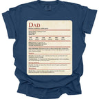 D&D Dad Shirt With Stat Block - Comfort Colors