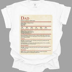 D&D Dad Shirt With Stat Block - Comfort Colors