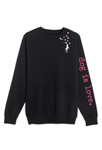 Crewneck Fleece: Dog is Love (Black)