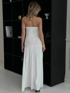 Donna Hollow-out Cinched Elegant Dress