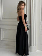 Donna Hollow-out Cinched Elegant Dress