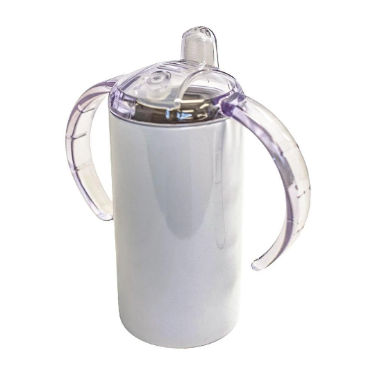 12oz Blank Sublimation kids Sippy Cup White Straight Stainless Kids Drinking Tumbler Water Bottles