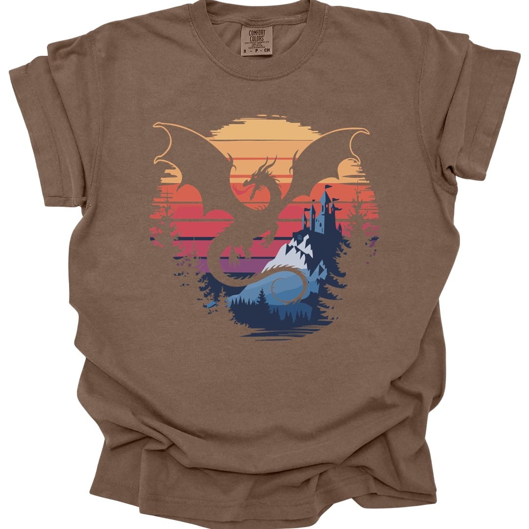 Dragon T-shirt - Fantasy Landscape - Comfort Colors