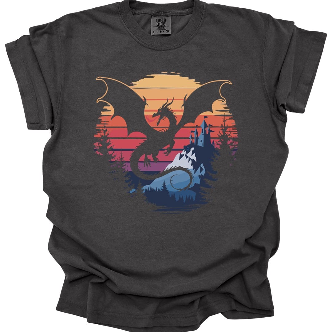Dragon T-shirt - Fantasy Landscape - Comfort Colors