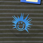 Men's Striped Cotton Logo Graphic Crewneck T-Shirt
