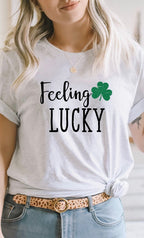 Feeling Lucky Shamrock Graphic Tee T-Shirt