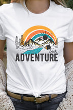 Seek Adventure Forest Mountain Camp Graphic Tee T-Shirt