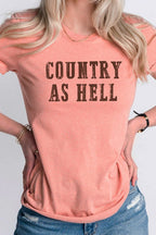 Country As Hell Western Graphic Tee T-Shirt
