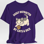 Easily Distracted By Cats & Dice Kawaii T-Shirt