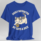 Easily Distracted By Cats & Dice Kawaii T-Shirt