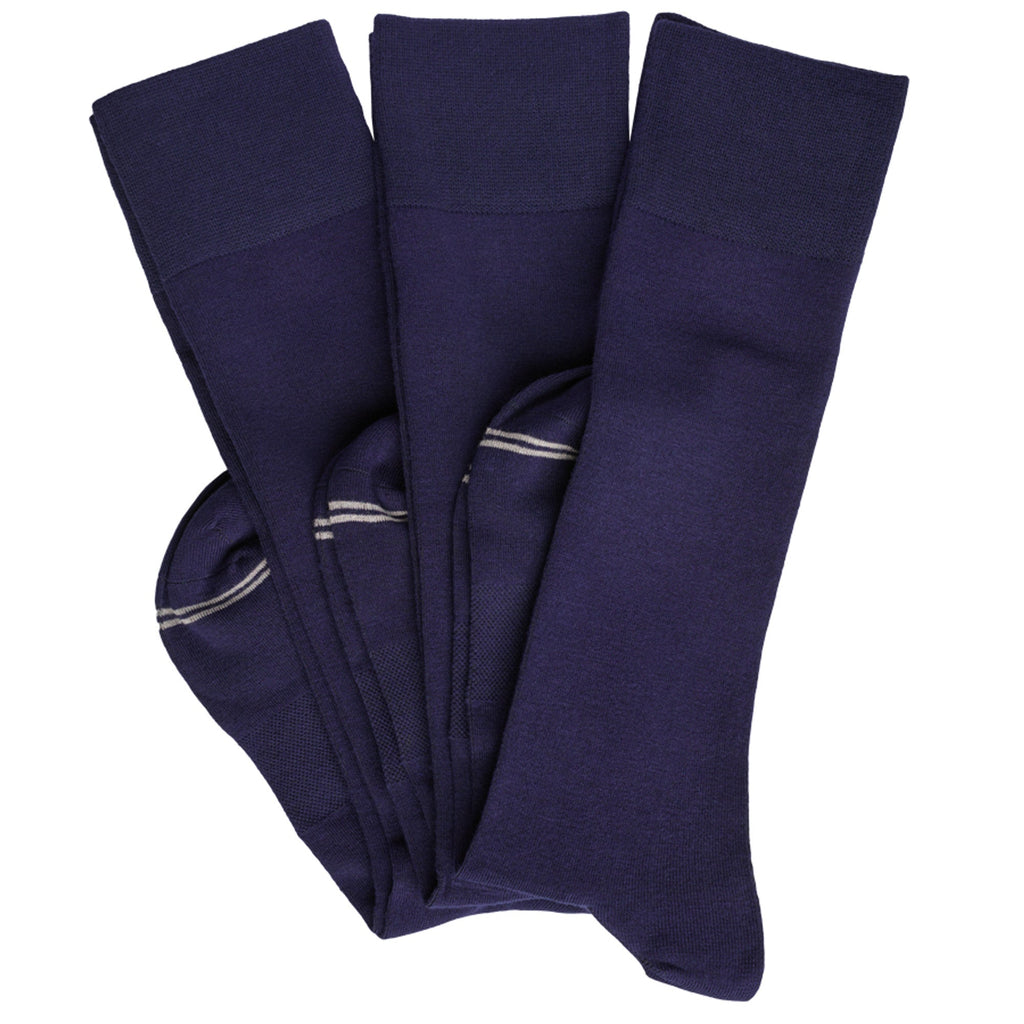 Elton 3-Pack - Navy Dress Socks