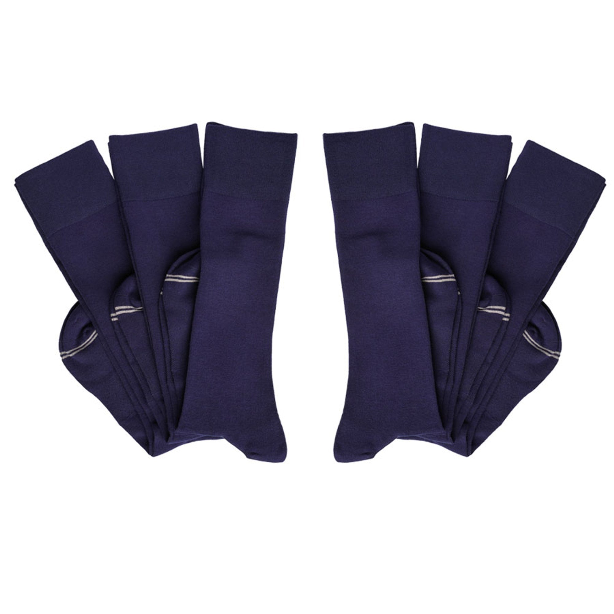 Elton 6-Pack - Navy Dress Socks
