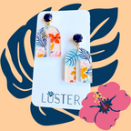 Floral Acrylic U-Drop Earrings