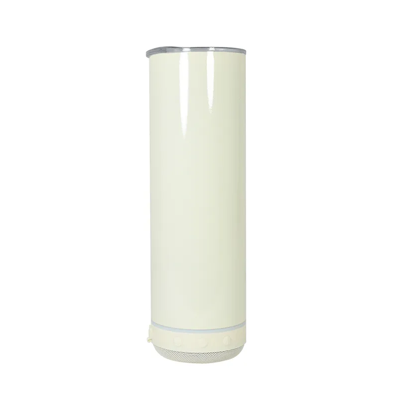 20oz Sublimation Macaroon Bluetooth Speaker Tumblers Stainless Double Wall Sublimation Skinny Straight Tumblers