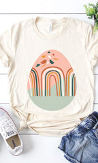 Boho Rainbow Easter Egg Graphic Tee T-Shirt