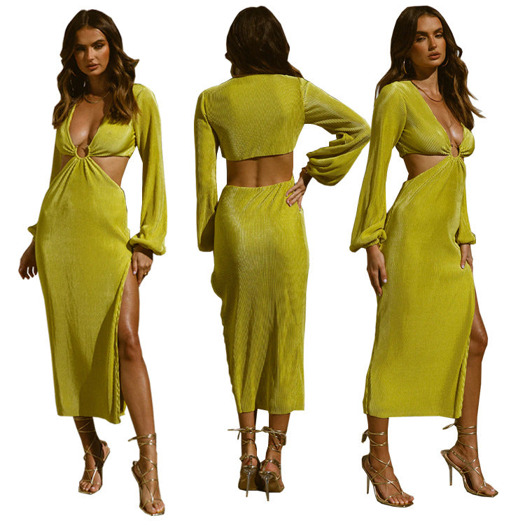 Dresses Autumn Fashion Pressed Pleated Waistless Women's Dresses malcomodes-biz.myshopify.com