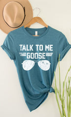 Talk to Me Goose White Ink Graphic Tee T-Shirt PLUS