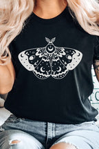 Ornamental Luna Moth Summer Night Graphic Tee T-Shirt